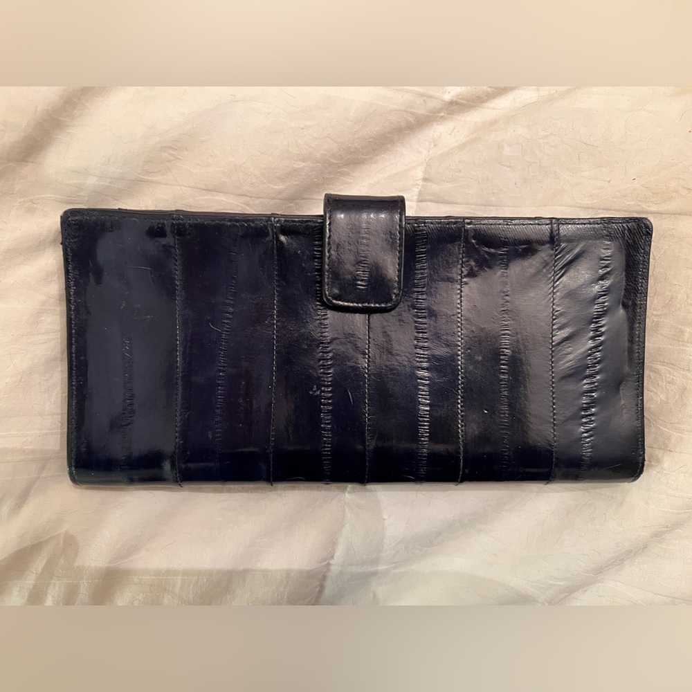 Vintage EELSKIN wallet blue black